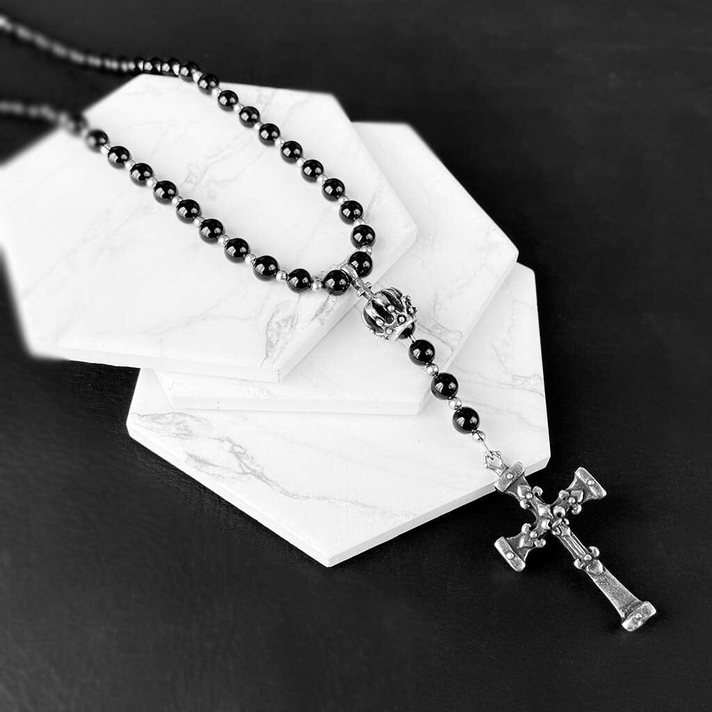 rock n roll rosary necklace for women