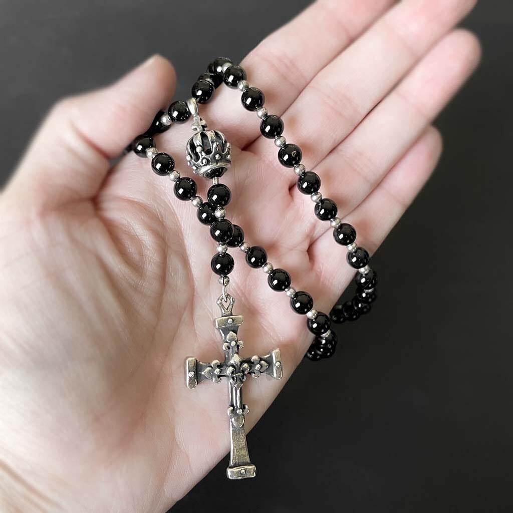 rocker rosary necklace for women
