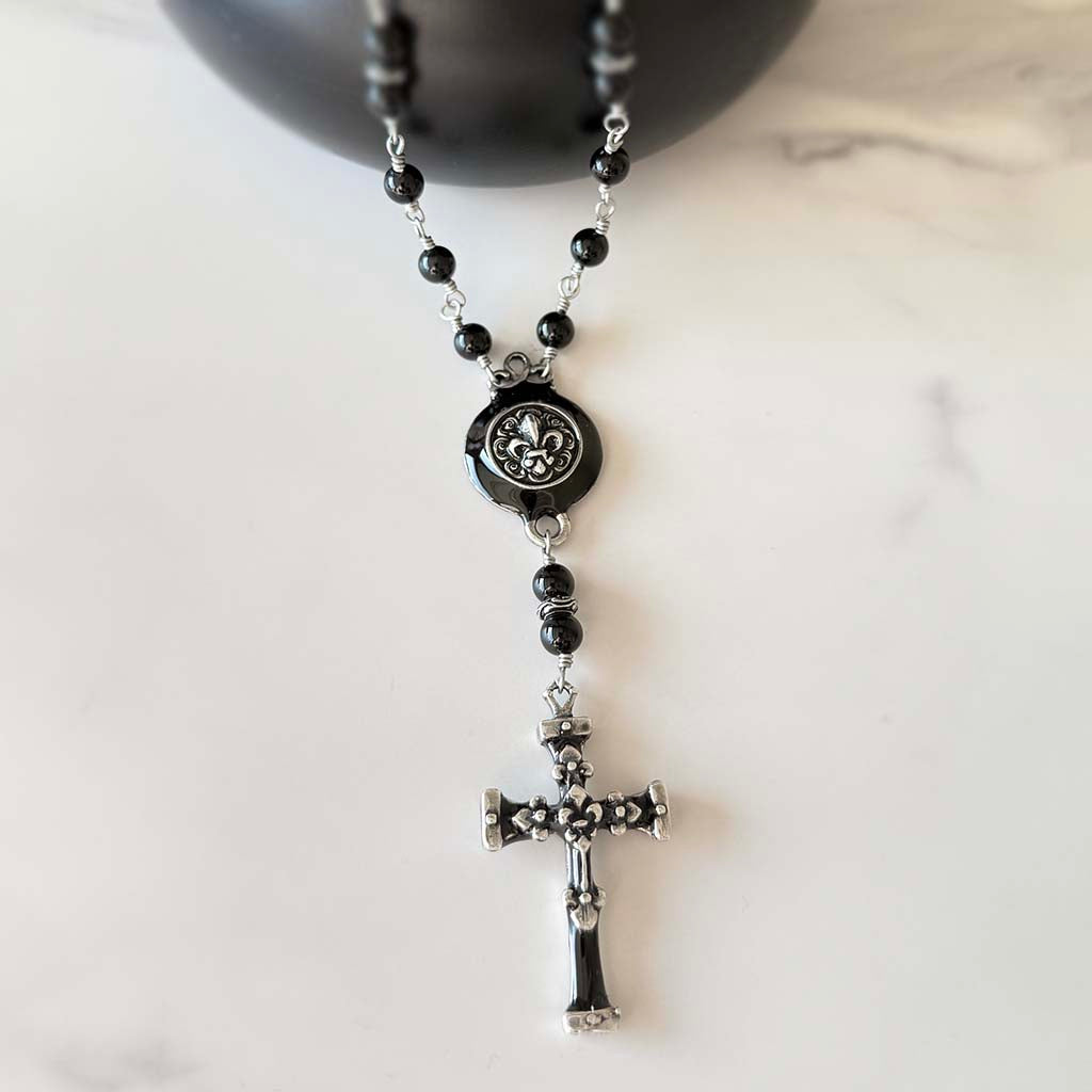Royal Fleur Rosary Necklace