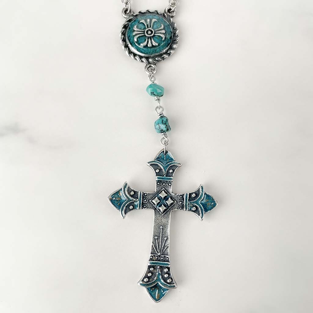 Turquoise Rosary necklace for women