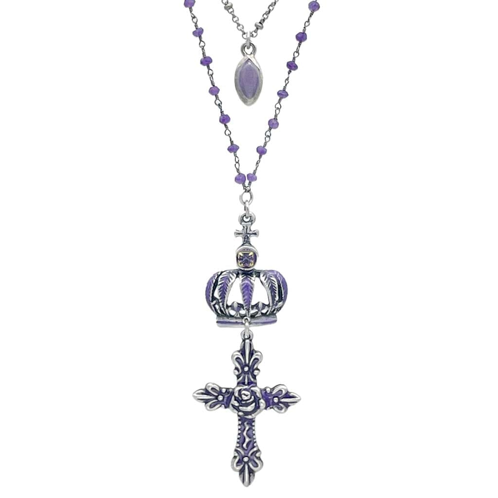 Short rosary necklace for women - rock my wings