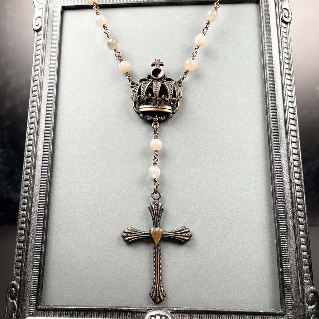 rocker rosary necklace for women by rock my wings