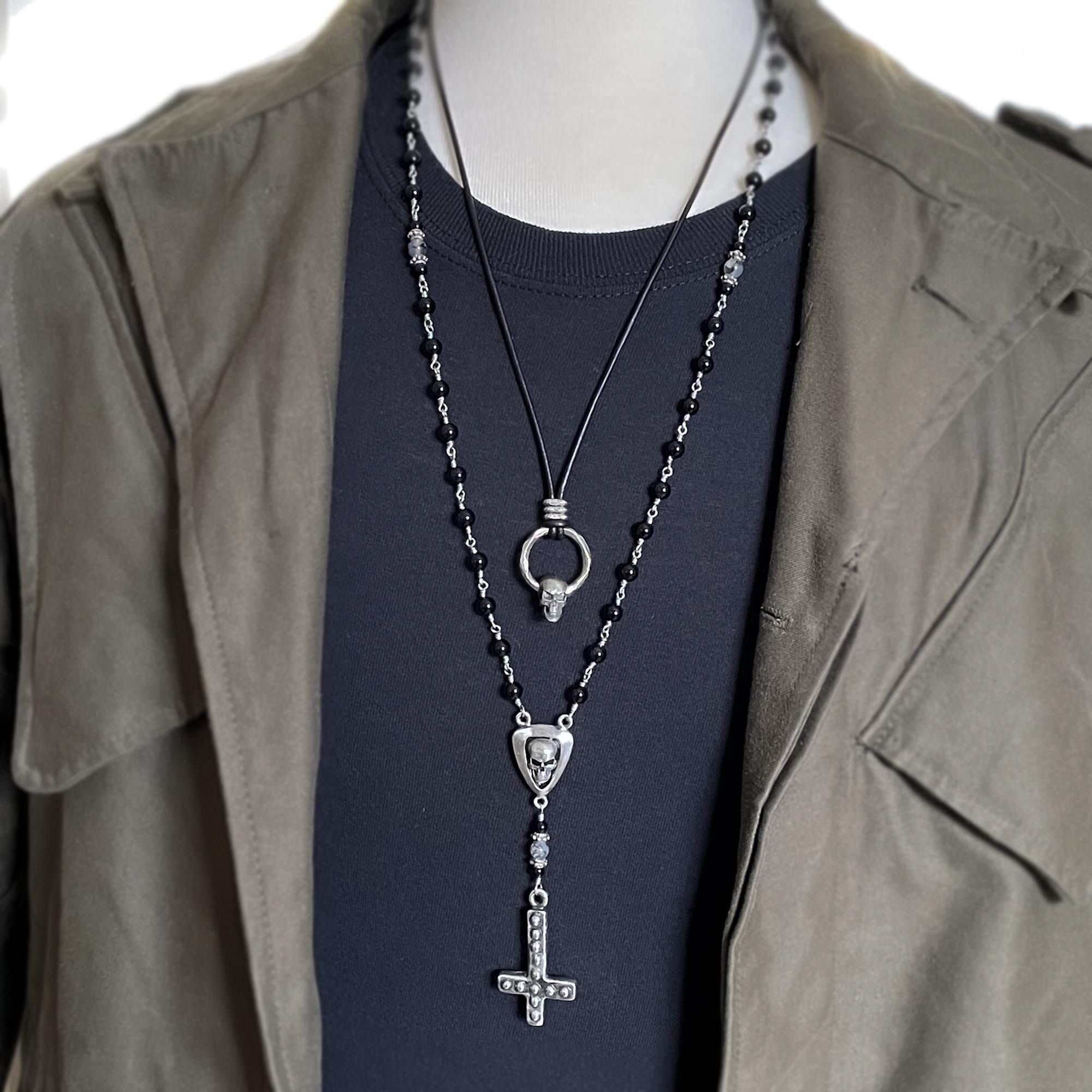 rock n roll rosary necklace for men by rock my wings