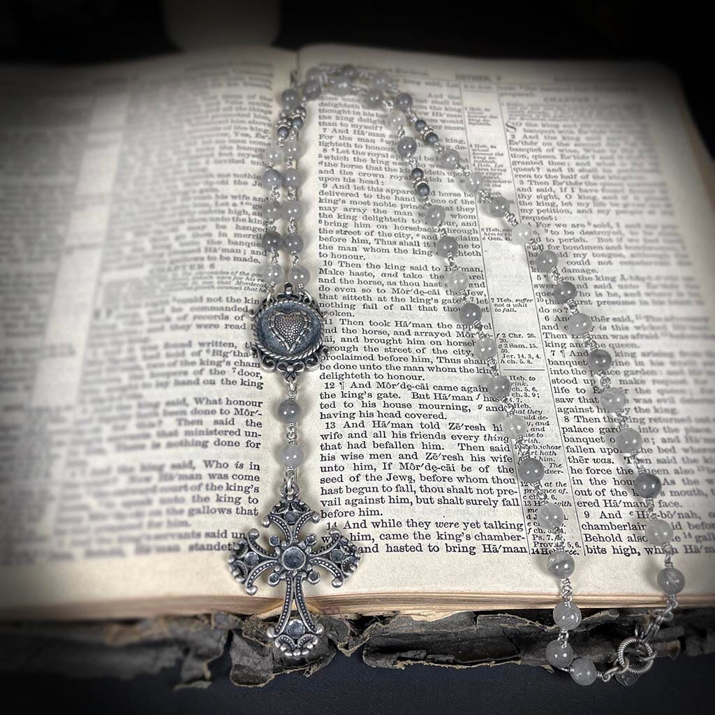 rosary necklace for women rocker style by rock my wings