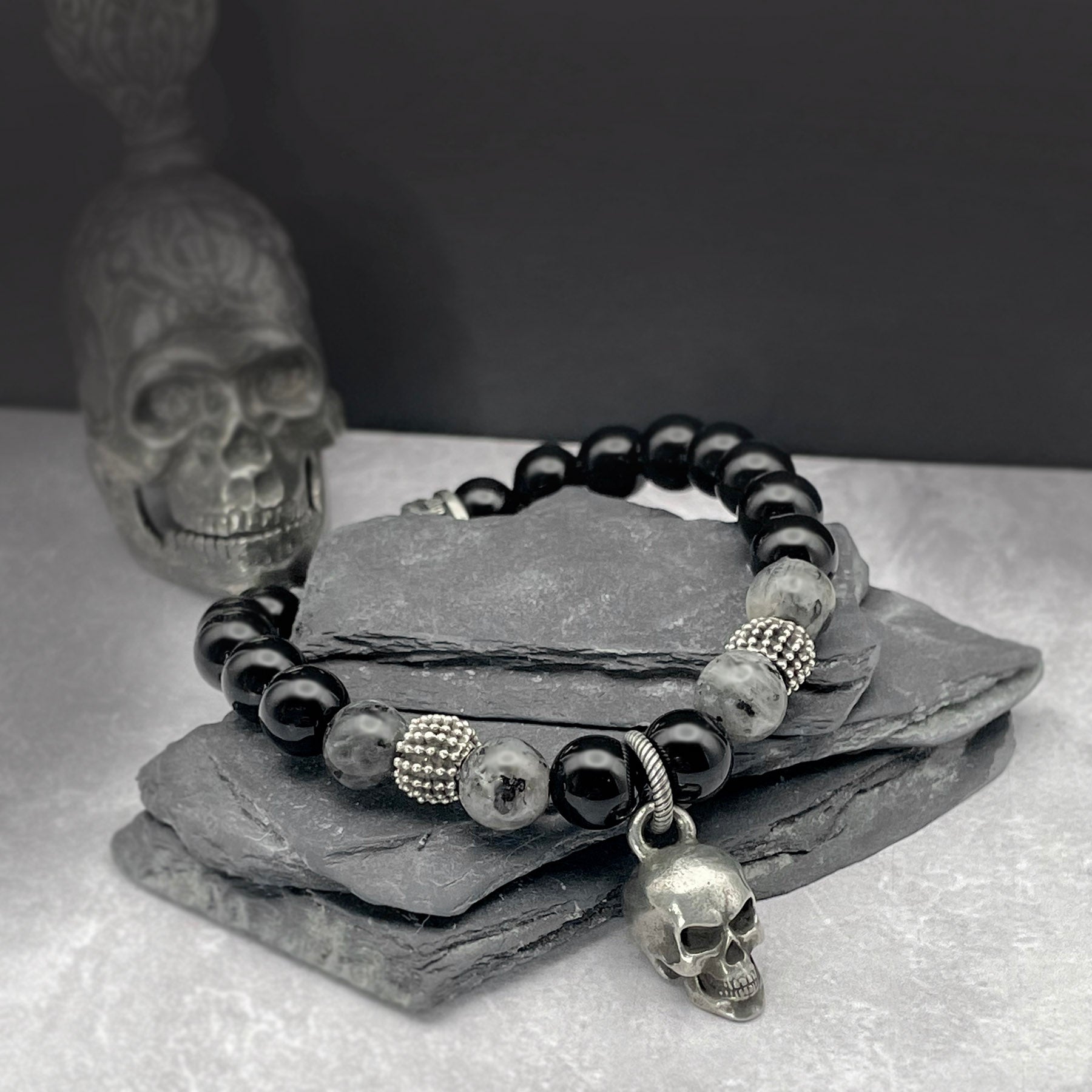 skull charm bracelet for women by rock my wings