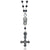Gothic beaded rosary necklace for men or women by Rock My Wings