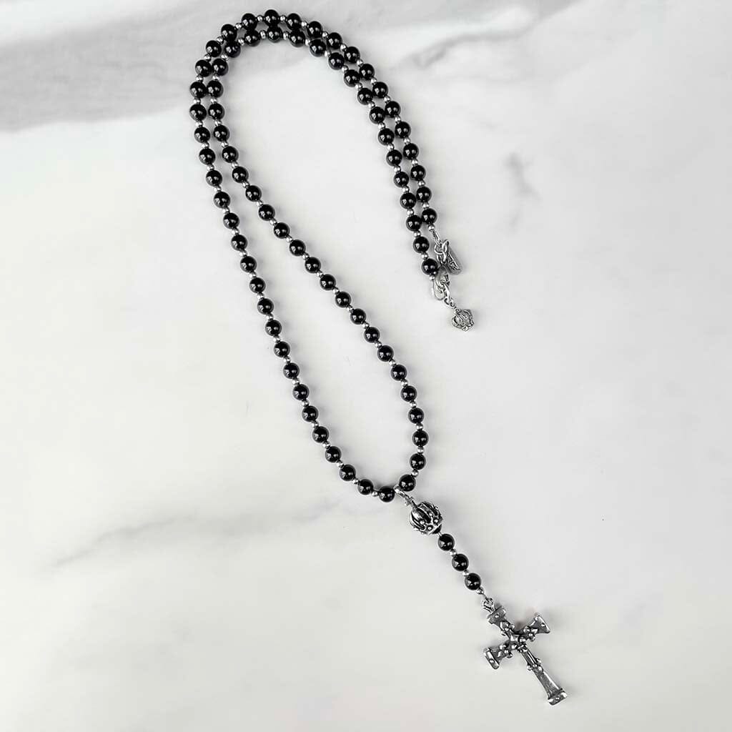 beaded rosary necklace for women