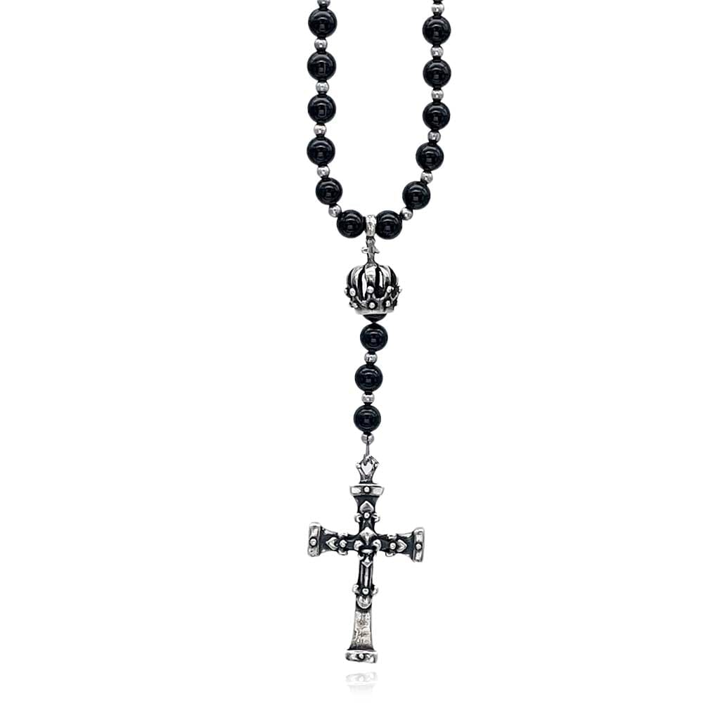 black rosary necklace for women

