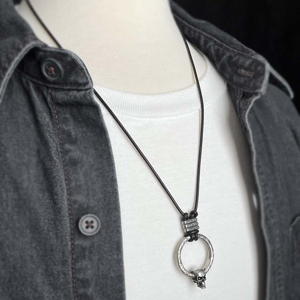 Rocker Jewelry - Ring and Skull Pendant for Men