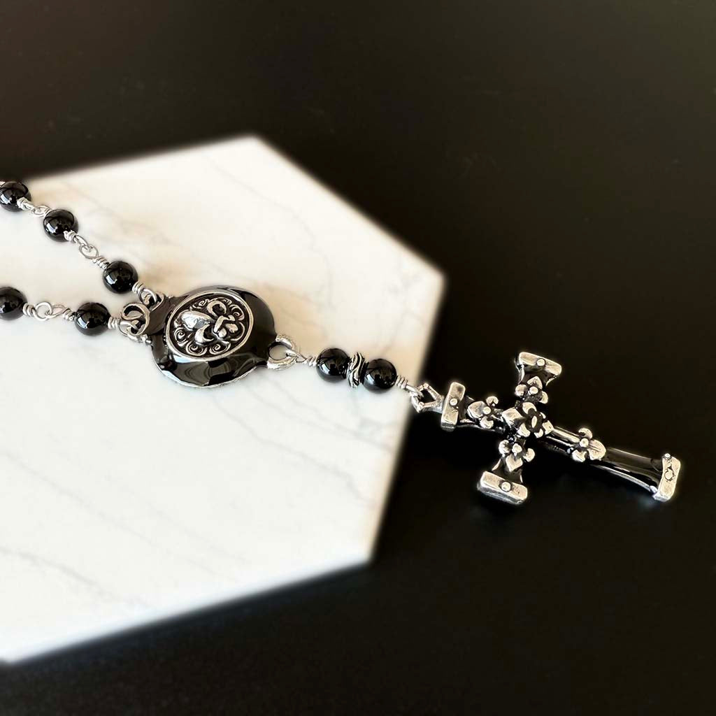 Royal Fleur Rosary Necklace