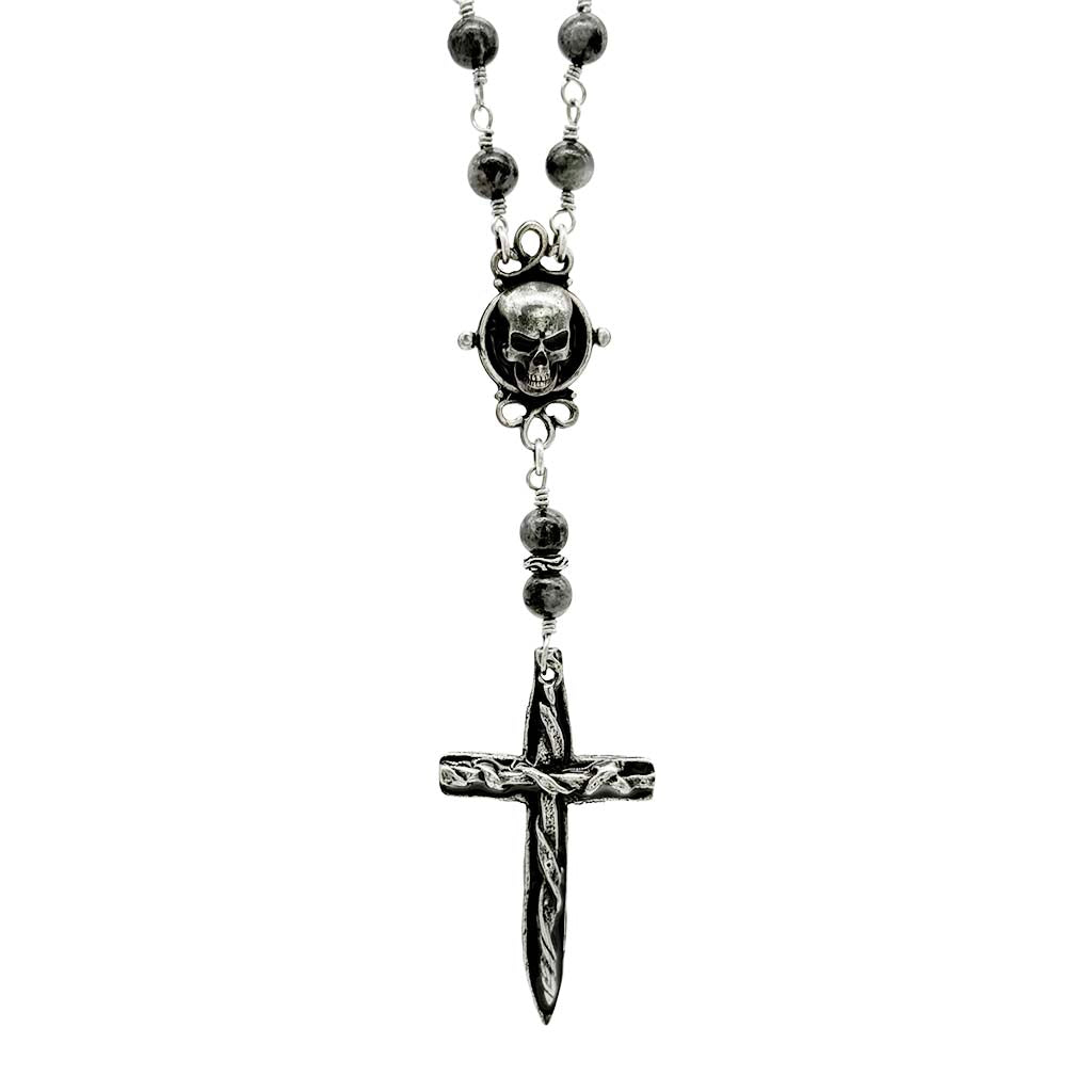 Broken Oath Beaded Rosary Necklace