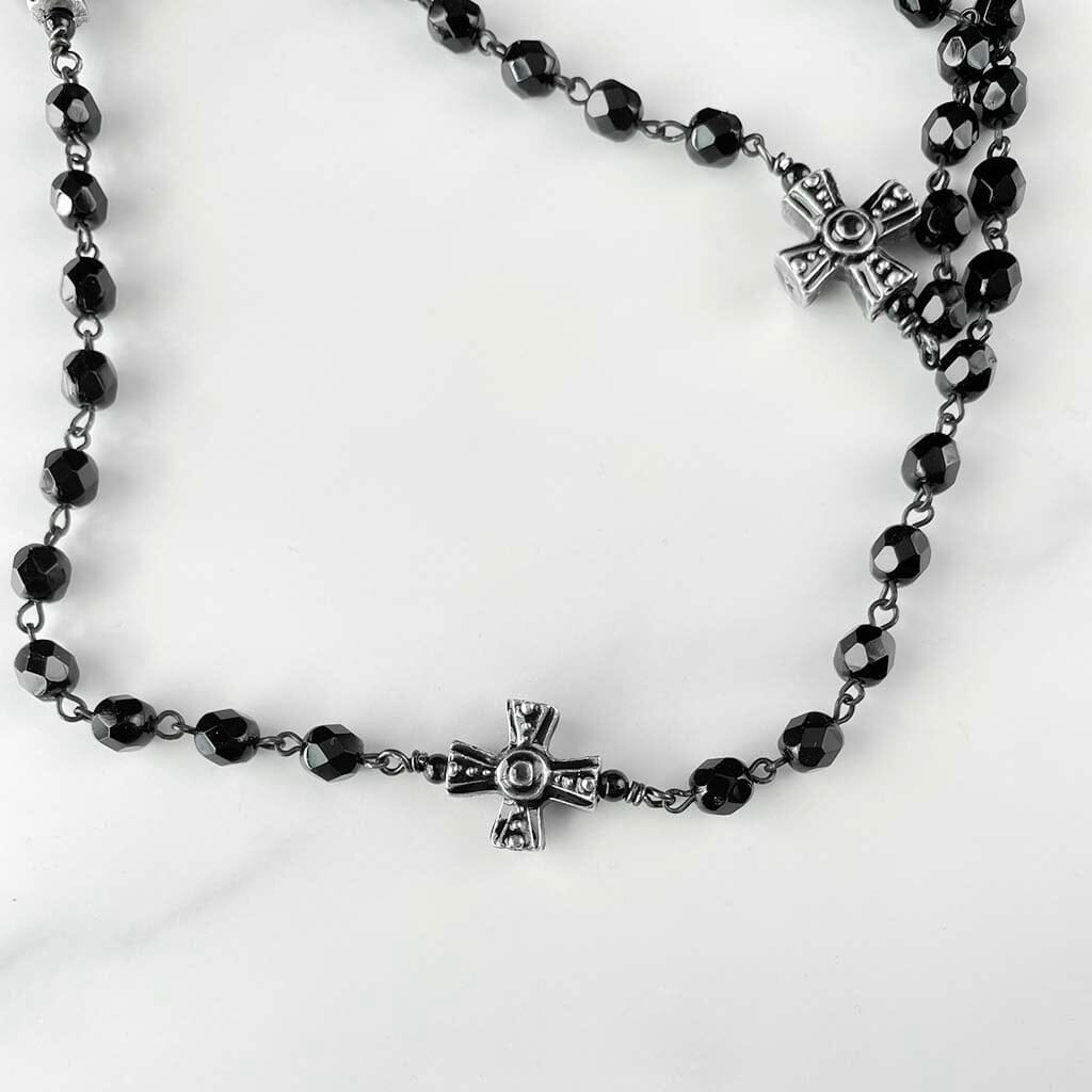Cross Long Rosary Necklace