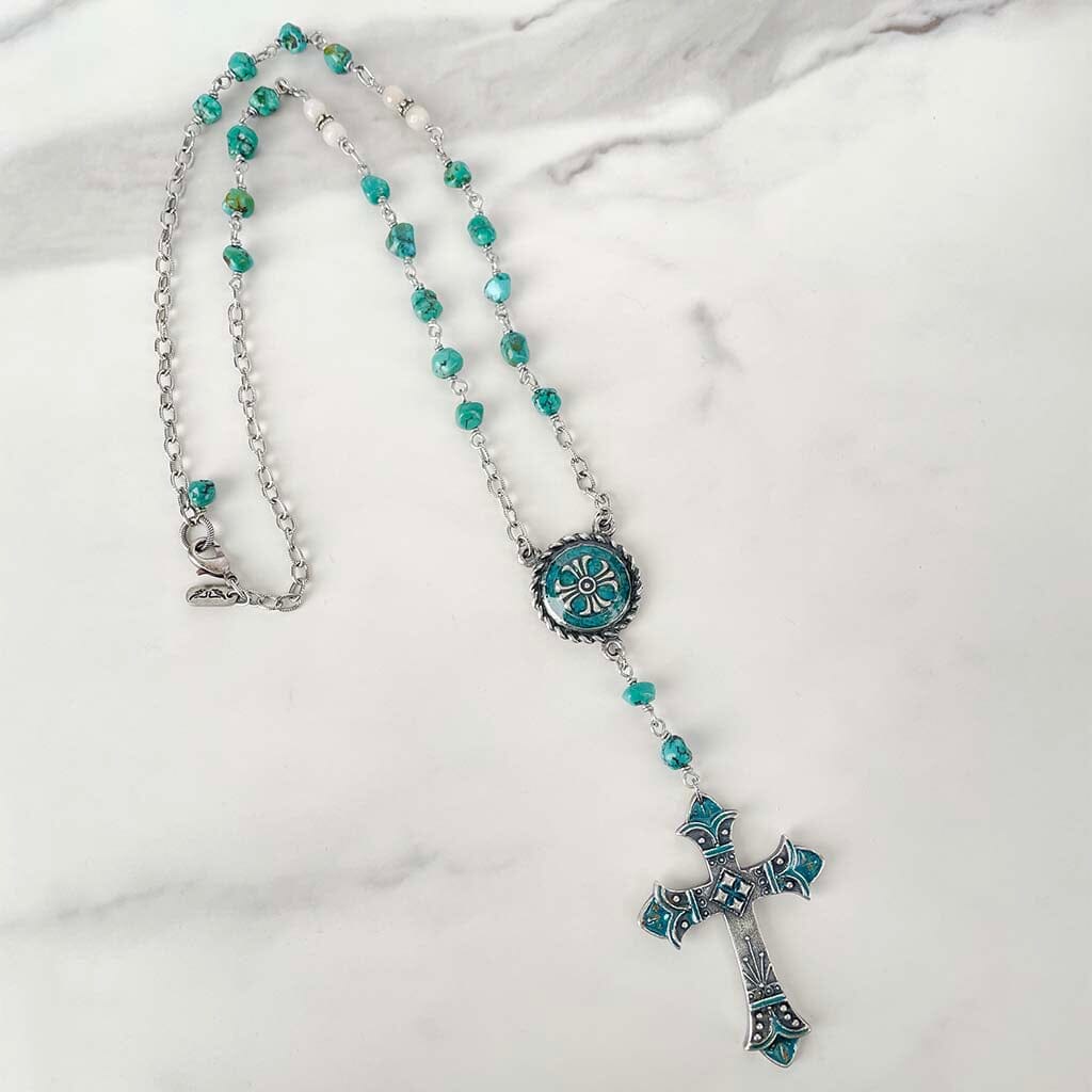 Rosary Chain Necklace for Women - rocker jewelry