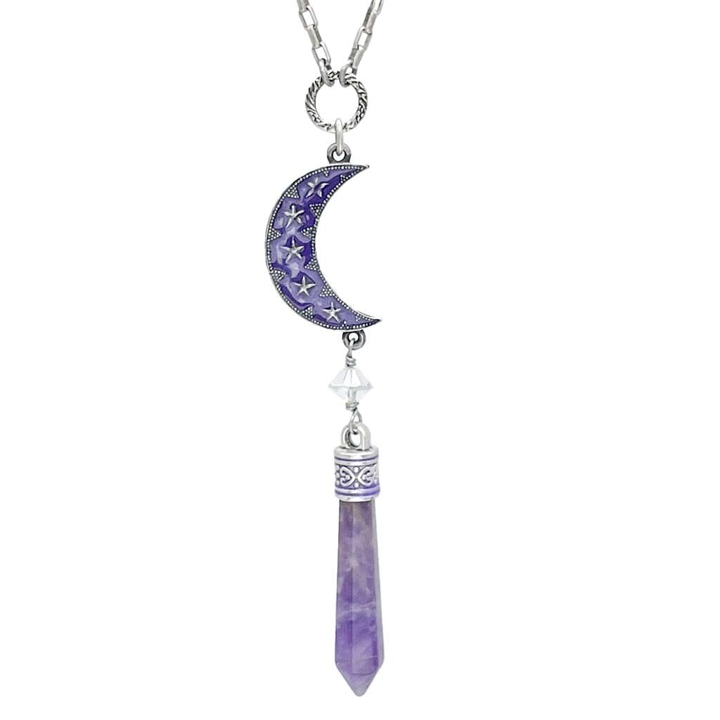 rosary necklace for women - purple moon
