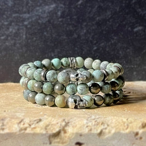 Skull Turquoise Gemstone Bracelet