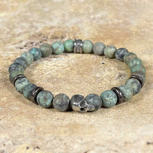 Skull Turquoise Gemstone Bracelet