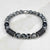 Gemstone Stack Bracelet, Black and Grey for Men and Women with a Rock n Roll Vibe.
