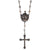 Copper Crown Beaded Rosary Necklace with crown center piece by Rock My Wings.
