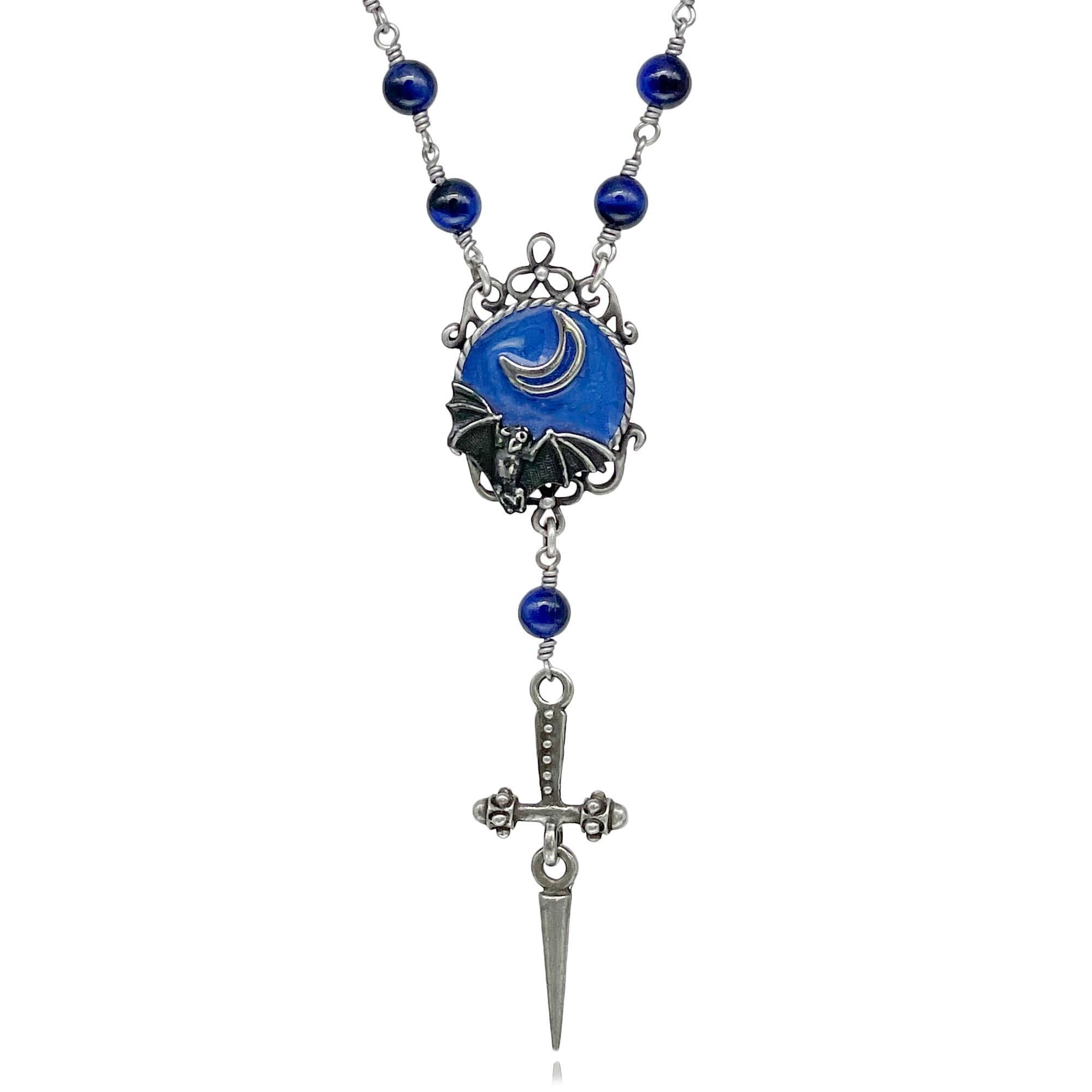 Blasphemy of the Cross Rosary Necklace | Gothic Jewellery Australia