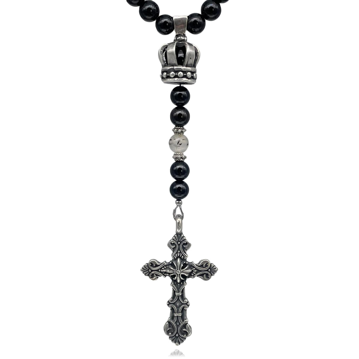 Crown Devotion Rosary Necklace