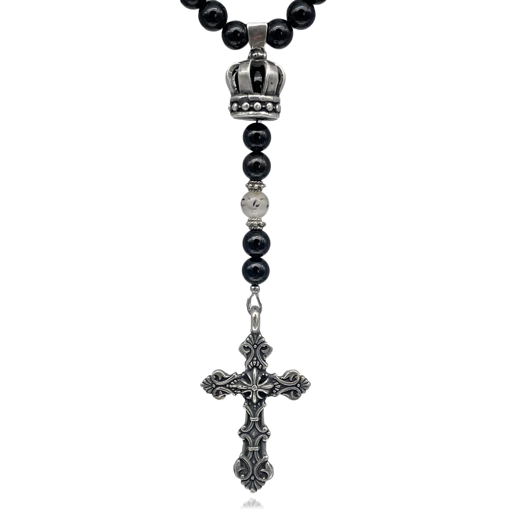 Crown Devotion Rosary Necklace