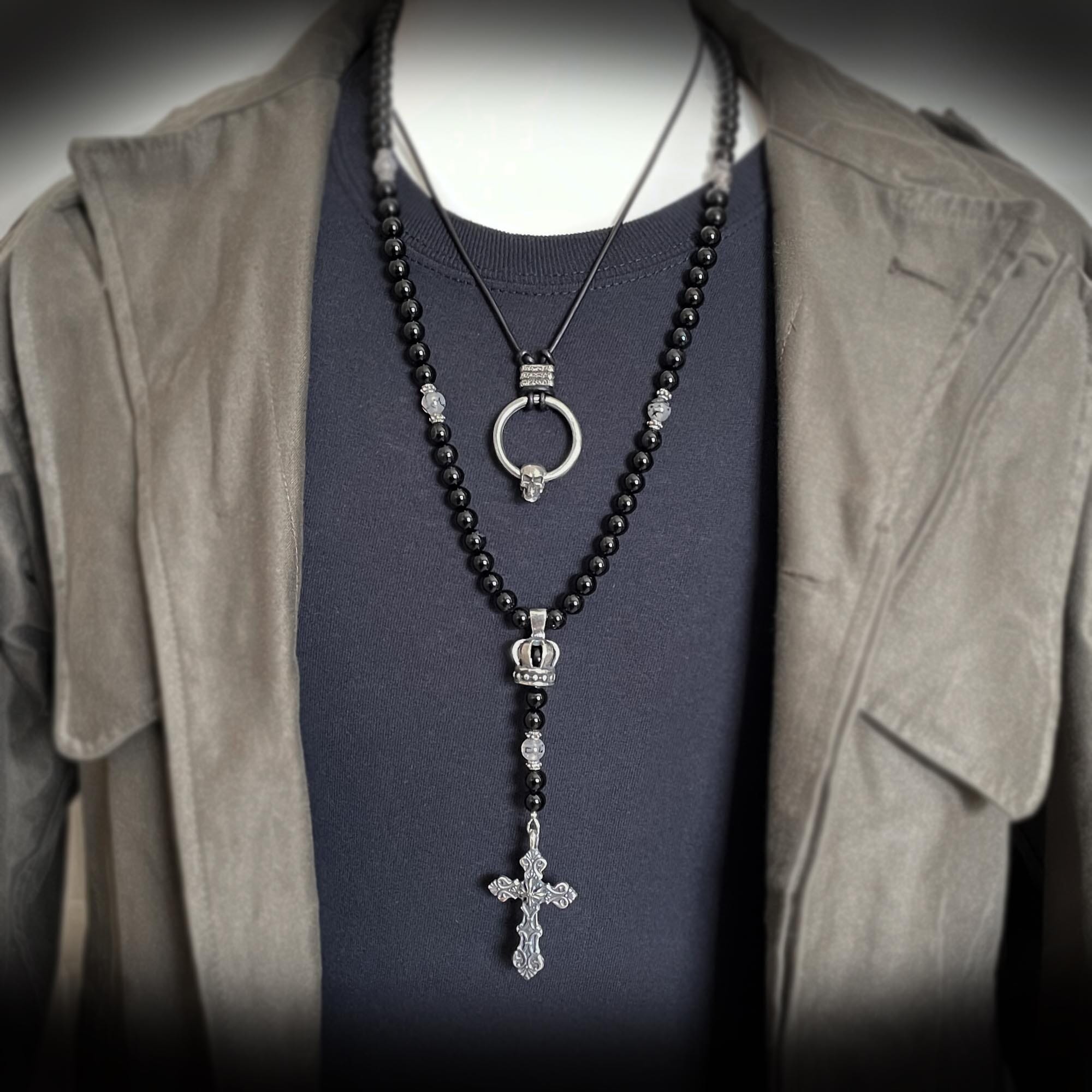 Rock n Roll Jewelry, Rosary Necklace by Rock my Wings