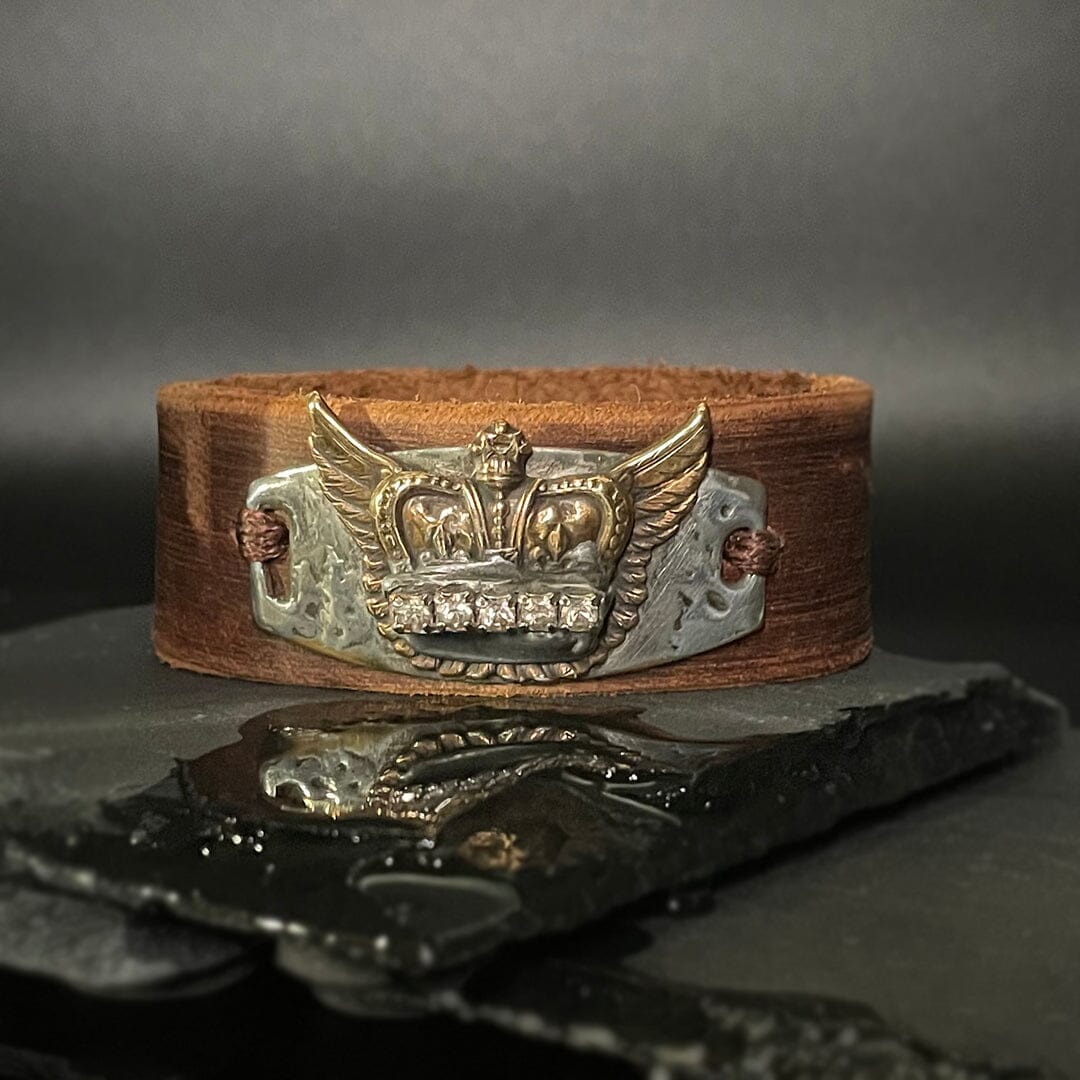 Royal Wings Leather Cuff
