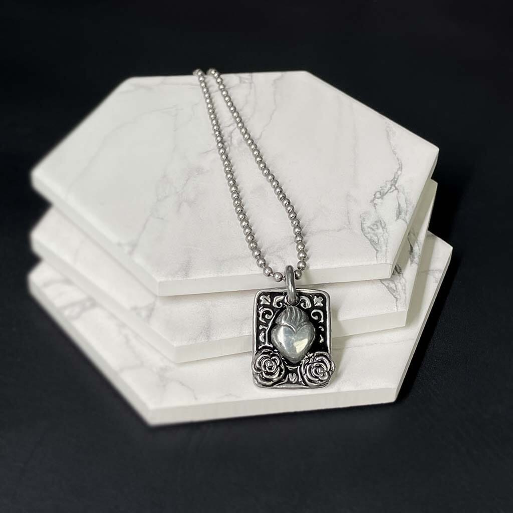 Sacred Heart Edgy Pendant for the Rocker Chic