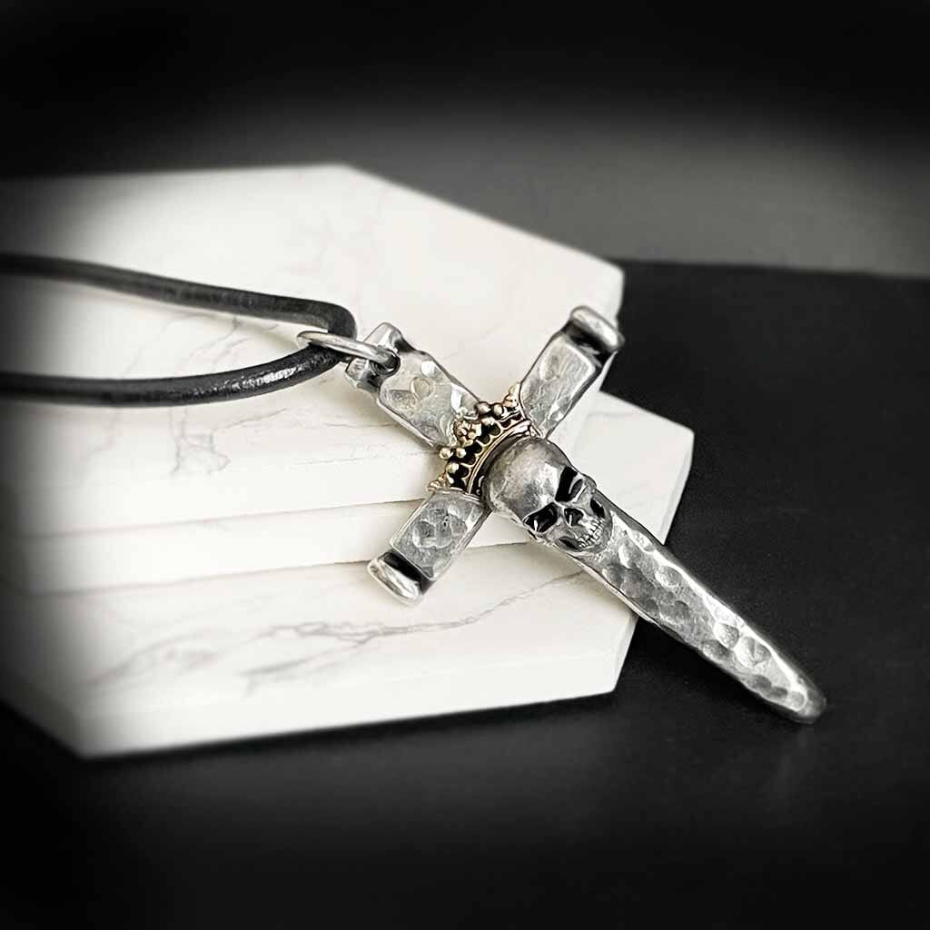 Nail in My Coffin Cross Necklace by Rock My Wings