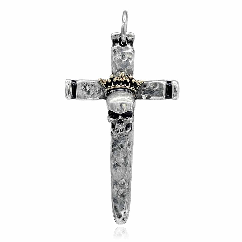 skull cross pendant for men or women by rock my wings.