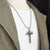 Fierce & Faithful. Linin' on a Wing and a Prayer Skull Cross Pendant For Men