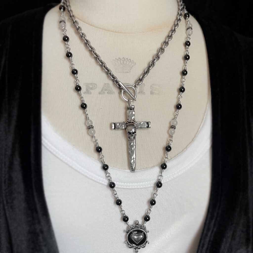 Skull Cross Necklace for Women by Rock my WIngs