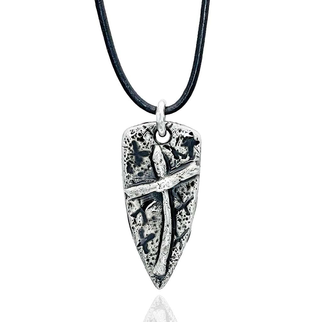 Handcrafted Pewter Cross Pendant for men