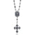 Gray beaded rosary necklace for women by rock my wings