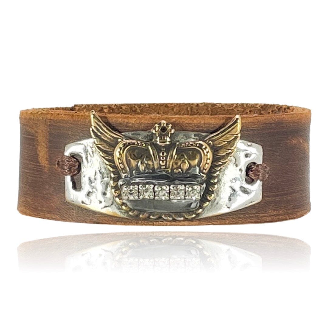 Royal Wings Leather Cuff