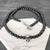 Beaded Onyx and Skull necklace for Men by Rock My Wings