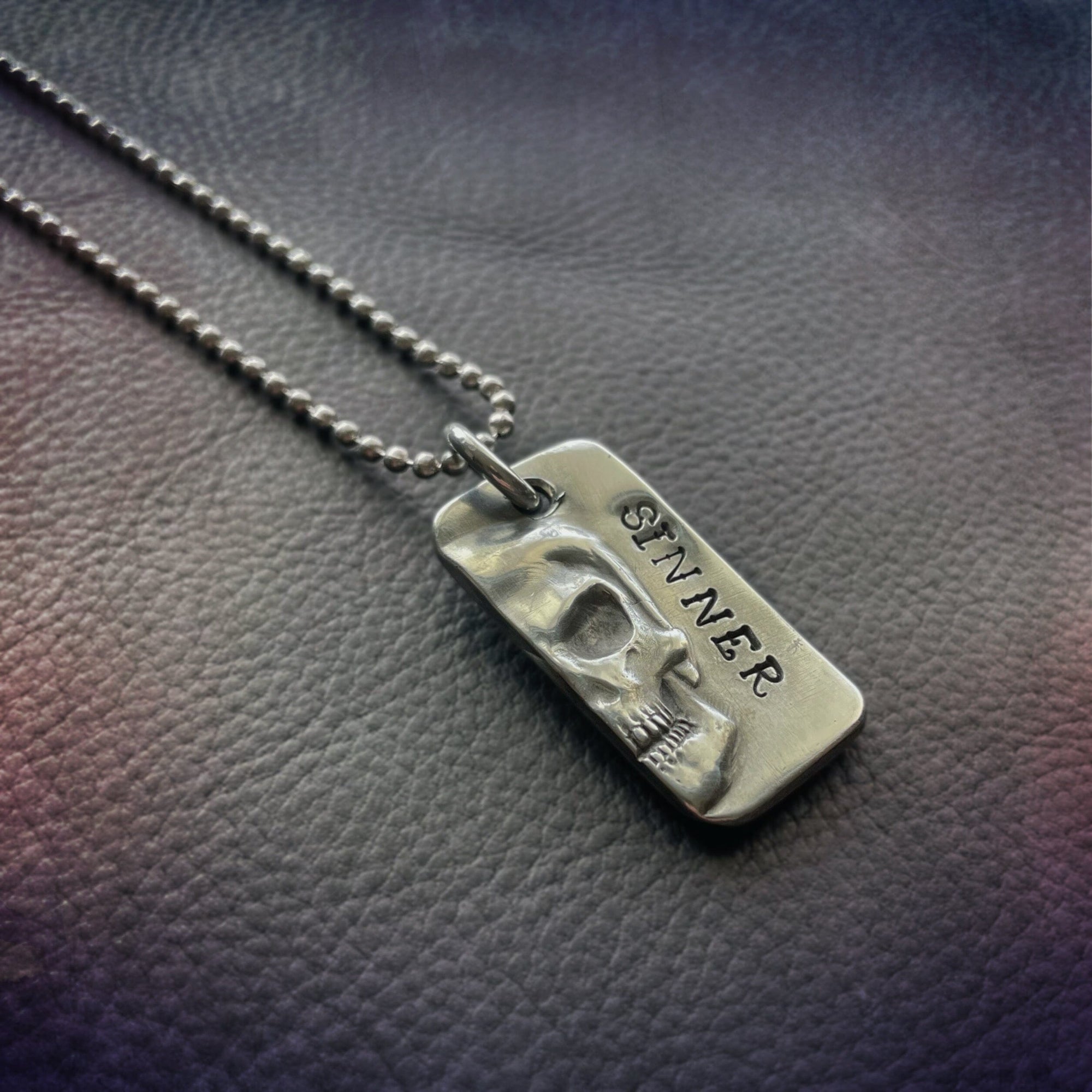 Sinner Dog Tag Pendant