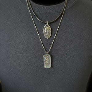 Skull Oval Tag Pendant
