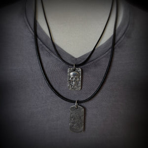 Skull Dog Tag Pendant
