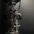 Onyx rosary necklace for women with dimensional crown and fleur-de-lis cross by Rock My Wings