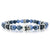 Blue skull gemstone bracelet for men or women by Rock my Wings