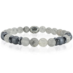 Cloudy Quartz Gemstone Bracelet by Rock My Wings