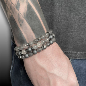 Quartz Skull Stacking Bracelets by Rock My Wings