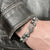 Skull stack bracelets for men or women gray quartz
