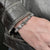 Dragon vein gemstone and skull bracelet for men