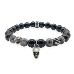 skull charm bracelet for women by rock my wings