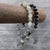 stack gemstone and skull bracelets for women